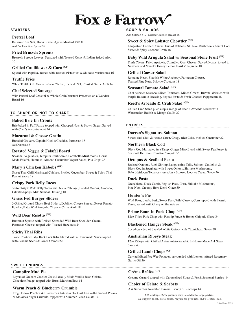 Menu Fox And Farrow-2