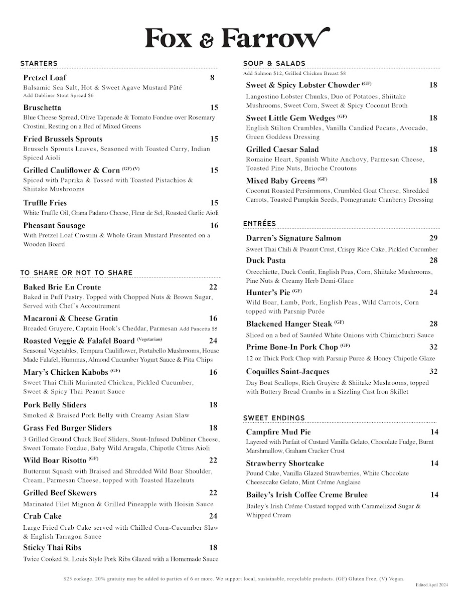 Menu Fox And Farrow-6